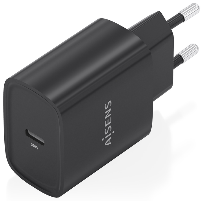 Aisens Cargador GaN 30W USB-C PD3.0 Negro A110-0951 Aisens Cargador GaN 30W USB-C PD3.0 Negro A110-0951