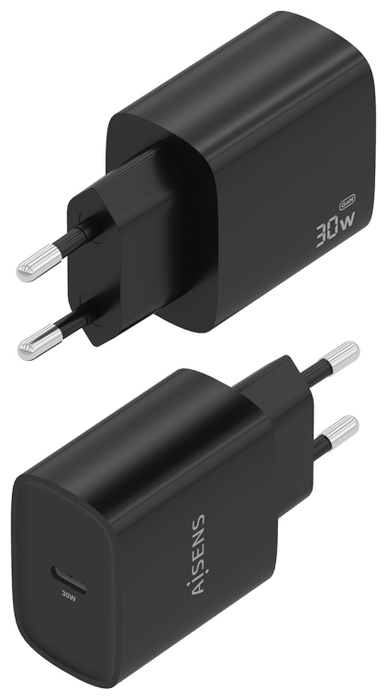 Aisens Cargador GaN 30W USB-C PD3.0 Negro A110-0951 Aisens Cargador GaN 30W USB-C PD3.0 Negro A110-0951