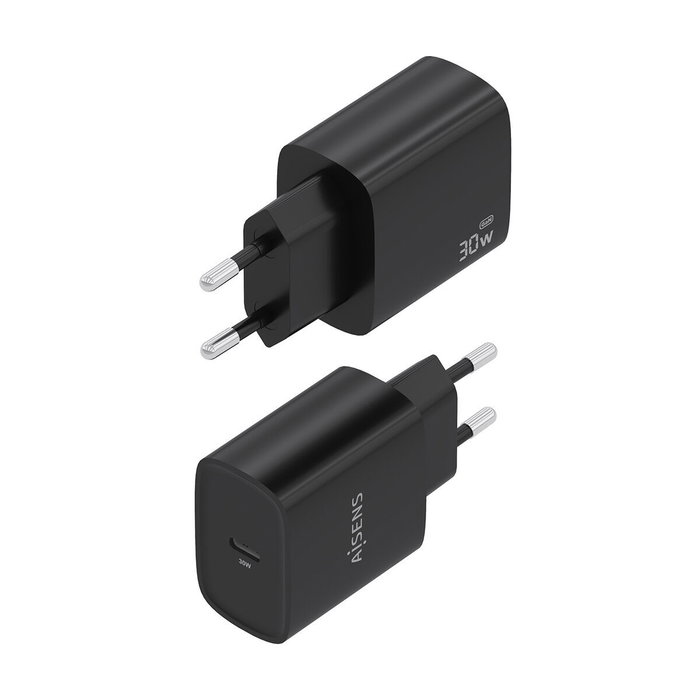 Aisens Cargador GaN 30W USB-C PD3.0 Negro A110-0951 Aisens Cargador GaN 30W USB-C PD3.0 Negro A110-0951