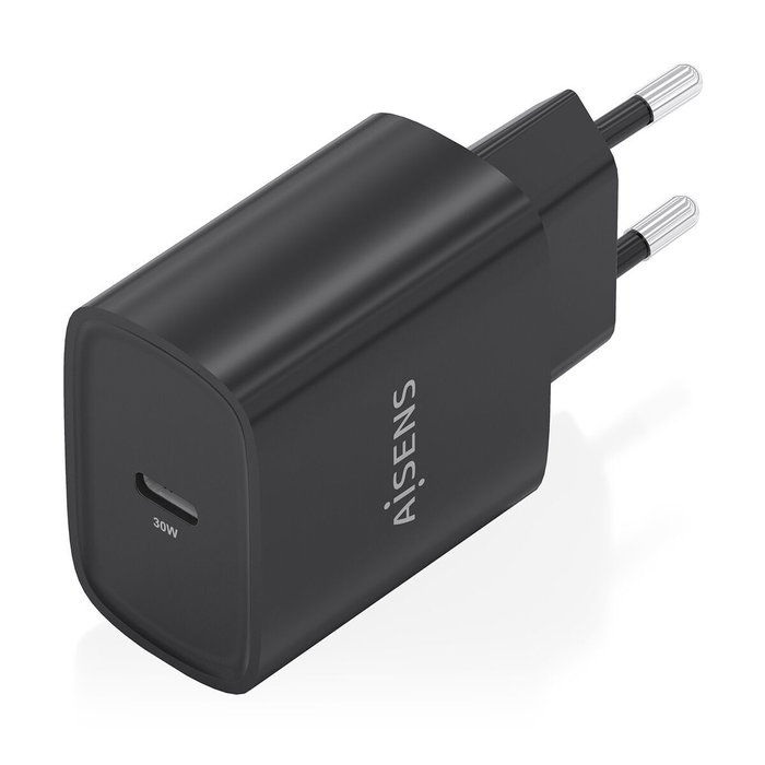 Aisens Cargador GaN 30W USB-C PD3.0 Negro A110-0951 Aisens Cargador GaN 30W USB-C PD3.0 Negro A110-0951