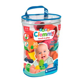 Clementoni Clemmy Bolsa 20 Piezas 17877 Baby - Bloques Ultrasuaves +6 Meses