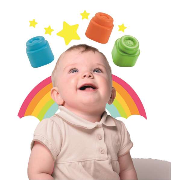 Clementoni CLE8005125178773 Bolsa 20 Cubos Blandos Mixtos Clemmy Baby A Partir de 9 Meses