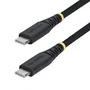 StarTech.com USB2CC3MNCBR Cable USB-C a USB-C de 3 metros para Carga Rápida PD 60W / 3A, Nylon Trenzado, Transferencia USB 2.0, Color Negro