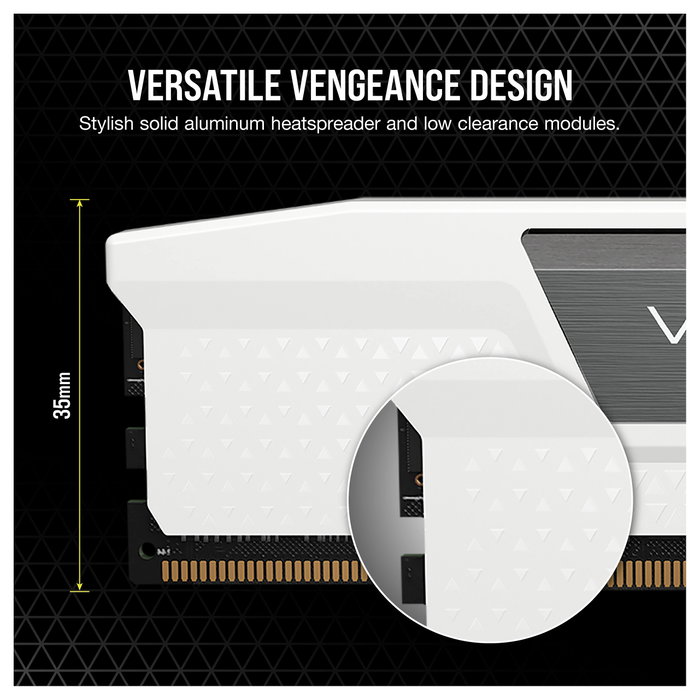Corsair Vengeance DDR5 32GB (2x16GB) 6000MHz CL36 Blanco Corsair Vengeance DDR5 32GB (2x16GB) 6000MHz CL36 Blanco
