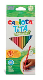 Lapices De Colores Carioca Tita Triangular Estuche De 12