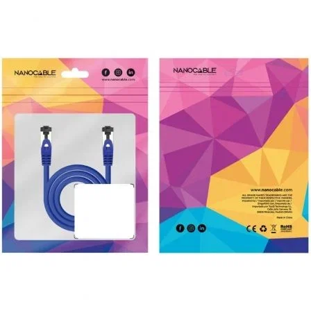 Nanocable Cable de Red Cat.8.1 2GHz LSZH SSTP AWG26 Azul 0.5 m