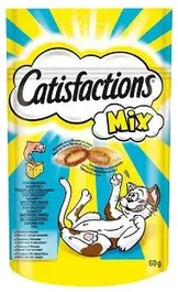 Mars Catisfactions Feline Mixto Salmón y Queso para Gatos, 6 Sobres de 60 gr