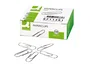 Q-connect Clips de zinc de 50 mm con 4 labiados, caja de 100 unidades