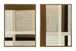 DKD Home Decor Cuadro Algodón PS Moderno 3D Surtido de 2 Unidades