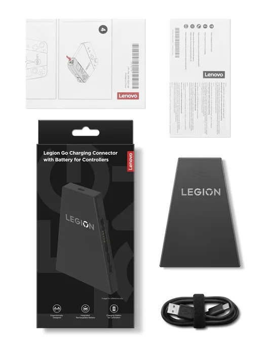 Lenovo Soporte de recarga para controladores Legion Go con batería, Negro