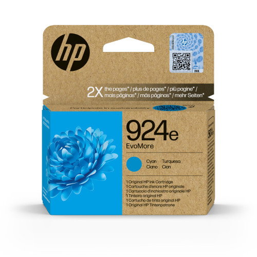 HP 924e EvoMore Cartucho de Tinta Cian Original Alto Rendimiento XL HP 924e EvoMore Cartucho de Tinta Cian Original Alto Rendimiento XL