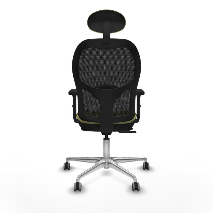 PIQUERAS Y CRESPO Silla de oficina Jorquera con mecanismo Sincro/Traslack, Verde oliva y Negro