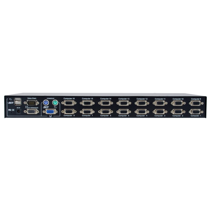 Level One KVM-3216 Switch KVM VGA PS/2-USB de 16 Puertos
