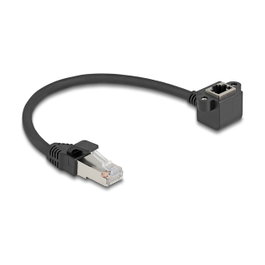 DeLOCK 81040 Cable de extensión de red RJ45 Cat6 F/UTP 0,25 m Negro