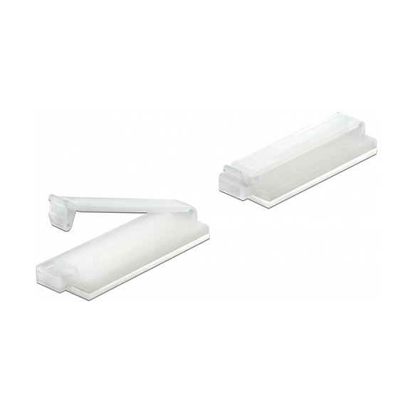 DeLOCK 60181 Portacables con clip de bloqueo autoadhesivo, 10 piezas