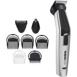 Babyliss MT726E Recortadora de Titanio Inalámbrica Multifunción 8 en 1 con 3 Accesorios Intercambiables y Cabezales Lavables
