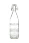 Inde Botella Transparente con Tapon Hermetico 1L 8.6x31cm (12 Unidades)