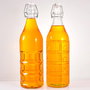 Inde Botella Transparente con Tapon Hermetico 1L 8.6x31cm (12 Unidades)