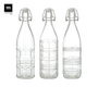 Inde Botella Transparente con Tapon Hermetico 1L 8.6x31cm (12 Unidades)