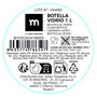 Inde Botella Transparente con Tapon Hermetico 1L 8.6x31cm (12 Unidades)