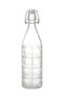 Inde Botella Transparente con Tapon Hermetico 1L 8.6x31cm (12 Unidades)