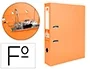 Liderpapel Archivador de Palanca Folio Documenta Forrado PVC Rado Lomo 75mm Naranja con Compresor