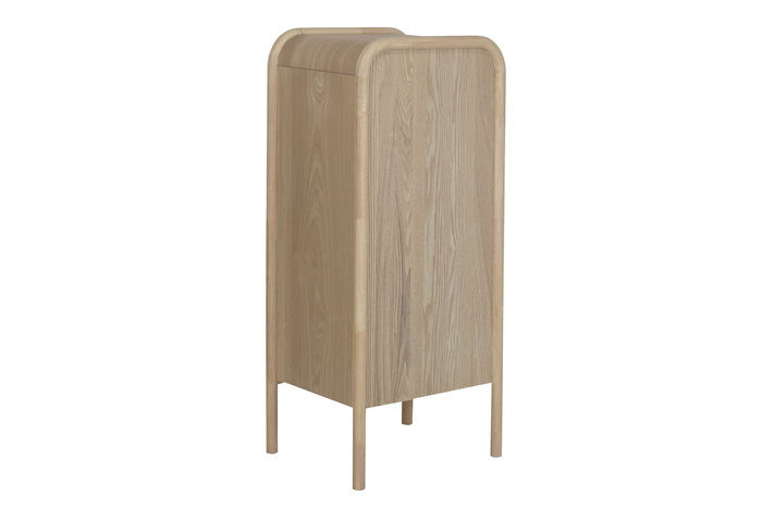 DKD Home Decor Chifonier Tropical Natural Madera de Abeto y Ratán 5 Cajones 100 x 46 x 35 cm
