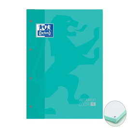 Recambio Oxford School Color 1 Encolado A4+ 80H 90Gr 4 Taladros Cuadric.5X5 Verde Menta (1 Color De Recuadro) (Set de 5)