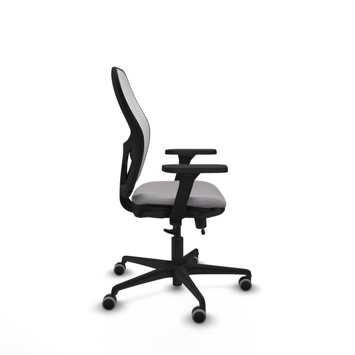 PIQUERAS Y CRESPO Silla de oficina Jorquera con mecanismo Sincro/Traslack, Gris y Blanco