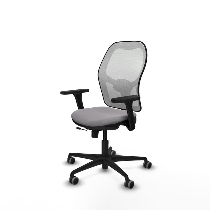 PIQUERAS Y CRESPO Silla de oficina Jorquera con mecanismo Sincro/Traslack, Gris y Blanco