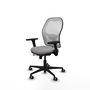 PIQUERAS Y CRESPO Silla de oficina Jorquera con mecanismo Sincro/Traslack, Gris y Blanco