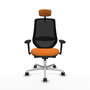 PIQUERAS Y CRESPO Silla de oficina Mardos con Mecanismo Sincro/Traslack Naranja y Negro