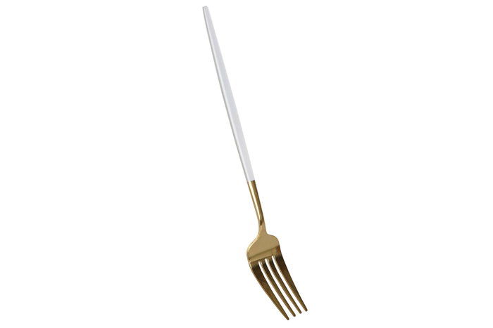 DKD Home Decor Cubertería Basicos Chic Set de 24 Piezas Dorado Blanco Inox