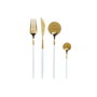 DKD Home Decor Set de Cubertería Chic de 24 Piezas en Acero Inoxidable Dorado