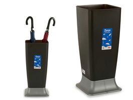 Stefanplast Paragüero Zeus Antracita Pie Plata 25x55x25 cm (Set de 6)