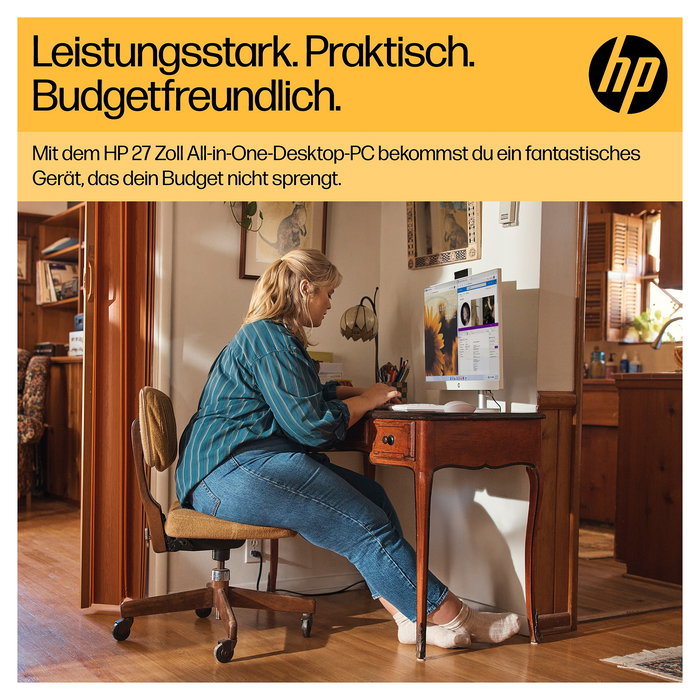 HP 27-cr0007ng All-in-One PC 68,6cm (27 Zoll) AMD Ryzen 5 7520U
