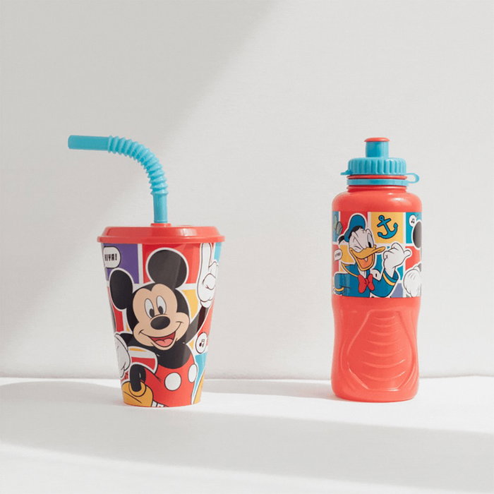 Vaso con Pajita Mickey Mouse CZ11364 430 ml Vaso con Pajita Mickey Mouse CZ11364 430 ml