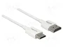DeLOCK Cable High Speed HDMI con Ethernet de 1 m, HDMI-A a Mini HDMI-C, 4K, Blanco