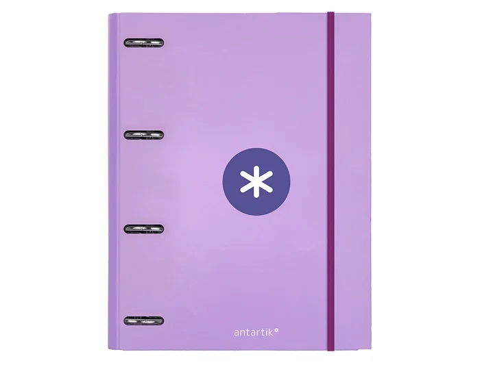 Antartik Carpeta con recambio a4 cuadro 5mm forrada 4 anillas 25mm redondas color lavanda 100 hojas 100g Antartik Carpeta con recambio a4 cuadro 5mm forrada 4 anillas 25mm redondas color lavanda 100 hojas 100g