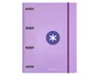 Antartik Carpeta con recambio a4 cuadro 5mm forrada 4 anillas 25mm redondas color lavanda 100 hojas 100g