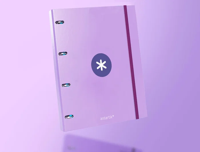 Antartik Carpeta con recambio a4 cuadro 5mm forrada 4 anillas 25mm redondas color lavanda 100 hojas 100g Antartik Carpeta con recambio a4 cuadro 5mm forrada 4 anillas 25mm redondas color lavanda 100 hojas 100g