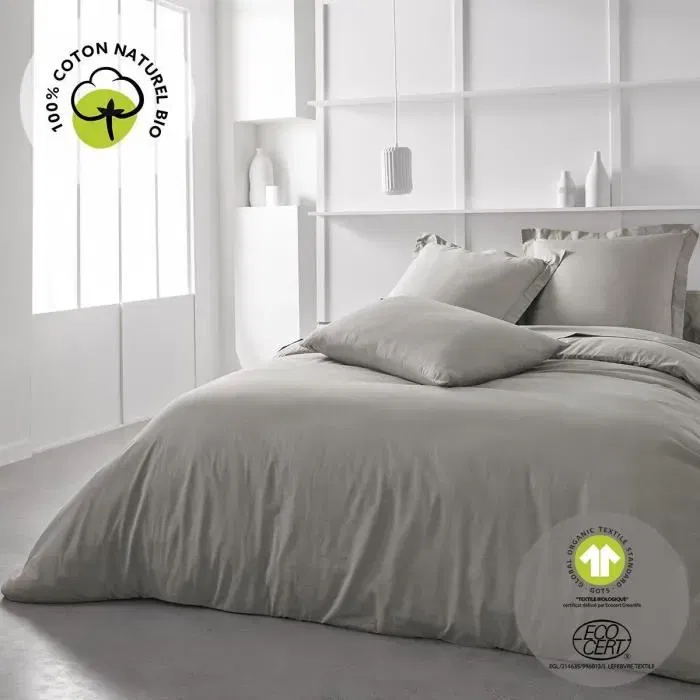 Today TOD3574643510013 Sábana Bajera Ajustable 180 x 200 cm + 30 cm Algodón Orgánico Duna