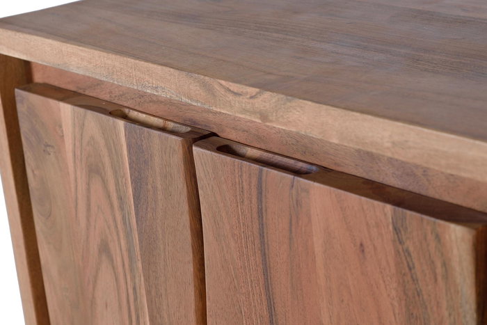 Giner y Colomer Aparador 4 Puertas Madera de Acacia Natural 82 x 172 x 45 cm