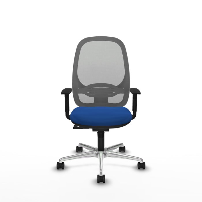PIQUERAS Y CRESPO Silla de oficina Cilanco con mecanismo Sincro, Azul y Gris