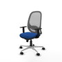 PIQUERAS Y CRESPO Silla de oficina Cilanco con mecanismo Sincro, Azul y Gris