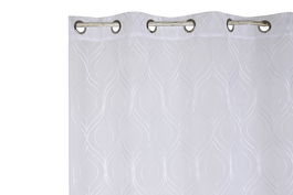 DKD Home Decor White23 Cortina Basicos Blanco 260 x 140 cm (2 Unidades)