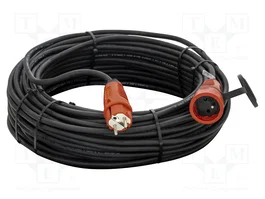 KERG Prolongador de alimentación H05RR-F 3G1,5mm2 40m negro