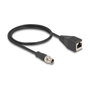DeLOCK Cable M12 codificado X 8 pin macho a RJ45 hembra PVC 0,5 m