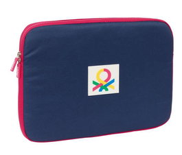 Funda para Portátil Benetton Cherry Cereza Azul marino 15,6'' 39,5 x 27,5 x 3,5 cm