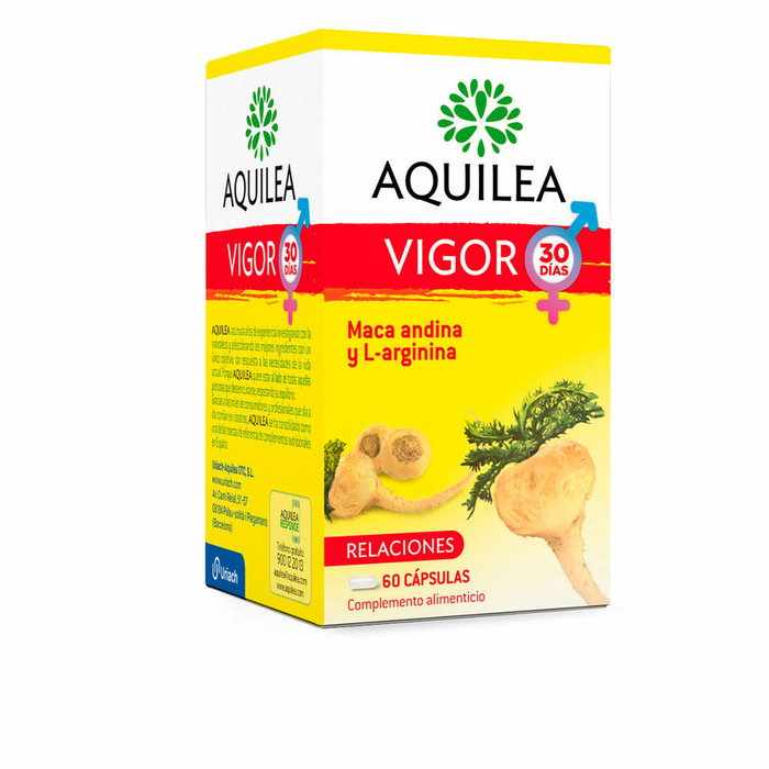 Aquilea Vigor Suplemento con Maca Andina 300mg y L-Arginina 50mg, Mejora Vitalidad y Rendimiento Sexual 60 Cápsulas Aquilea Vigor Suplemento con Maca Andina 300mg y L-Arginina 50mg, Mejora Vitalidad y Rendimiento Sexual 60 Cápsulas
